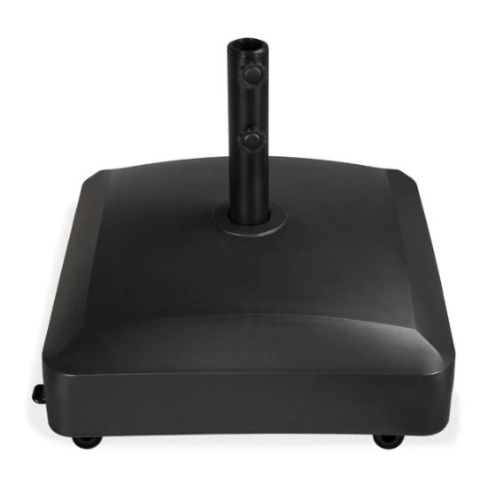 Fillable Mobile Umbrella Base Stand w/ 4 Wheels, 2 Locks, 123lb Capacity, Appears New - Lot 220