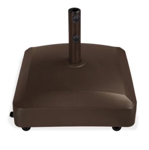 Fillable Mobile Umbrella Base Stand w/ 4 Wheels, 2 Locks, 123lb Capacity, Appears New - Lot 234