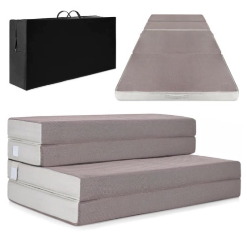 Folding Portable Mattress Topper w/ Plush Foam - 4in, Appears New - Lot 275