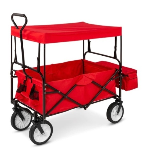 Utility Wagon Cart w/ Folding Design, 2 Cup Holders, Removable Canopy, Appears New - Lot 279