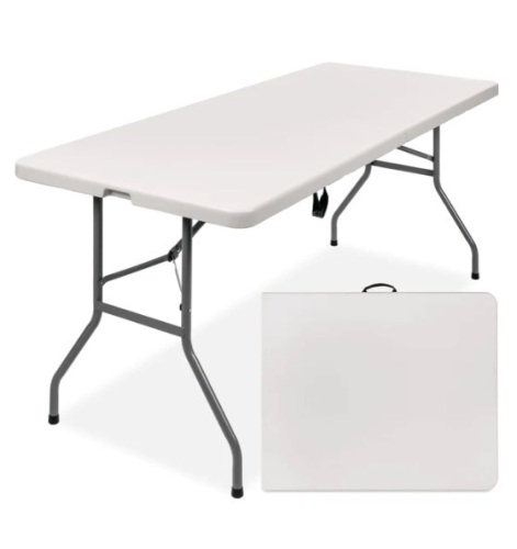 6ft Portable Folding Plastic Dining Table w/ Handle, Lock, Appears New - Lot 287