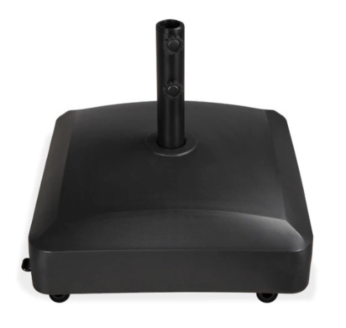 Fillable Mobile Umbrella Base Stand w/ 4 Wheels, 2 Locks, 123lb Capacity, Appears New - Lot 299