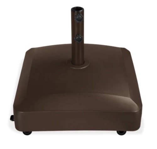 Fillable Mobile Umbrella Base Stand w/ 4 Wheels, 2 Locks, 123lb Capacity, Appears New - Lot 301