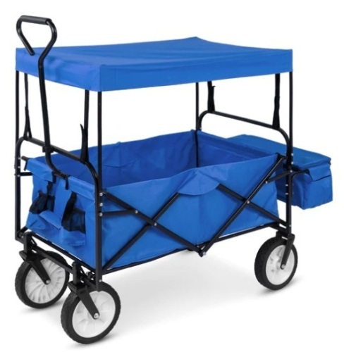 Utility Wagon Cart w/ Folding Design, 2 Cup Holders, Removable Canopy,NEW - Lot 18