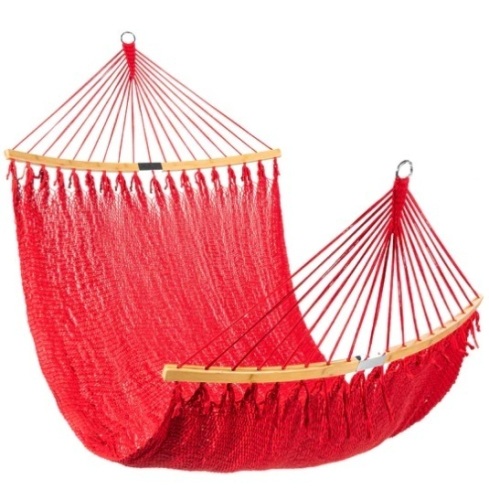 2-Person Woven Polyester Hammock w/ Curved Bamboo Spreader Bar, Carry Bag,NEW - Lot 19