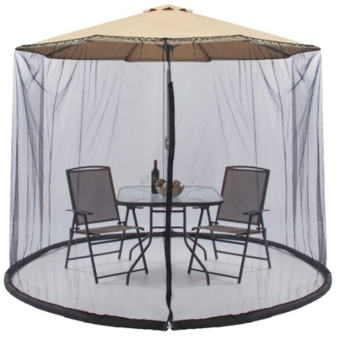 Adjustable Bug Net Accessory for Patio Umbrella w/ Zippered Door - 9ft,APPEARS NEW - Lot 45