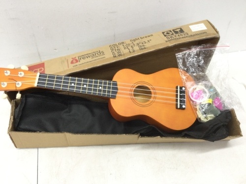 Beginner Acoustic Guitar Set w/ Case, Strap, Digital Tuner, Strings - 38in,APPEARS NEW - Lot 49