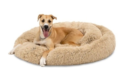 Self-Warming Shag Fur Calming Pet Bed w/ Water-Resistant Lining - Brown,APPEARS NEW - Lot 58