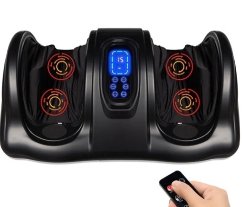Therapeutic Foot Massager w/ High Intensity Rollers, Remote, 3 Modes,APPEARS NEW - Lot 76