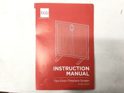 two door fireplace screen, appears new - Lot 65