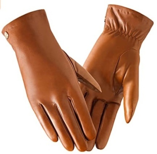 Frlozs Soft Leather Gloves for Women, M, Appears New, Retail 25.99 - Lot 661