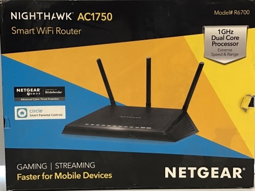 Netgear Nighthawk Smart WiFi Router, Powers Up, E-Comm Return, Retail $169.99 - Lot 581