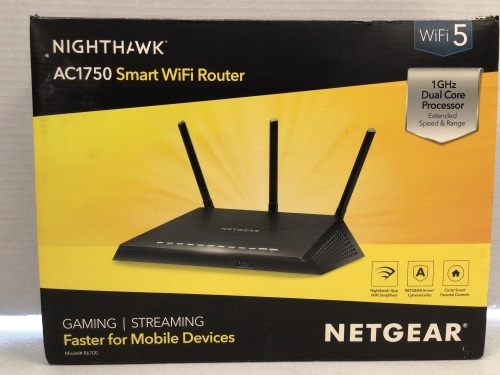 Netgear Nighthawk Smart WiFi Router, Powers Up, E-Comm Return, Retail $169.99 - Lot 702