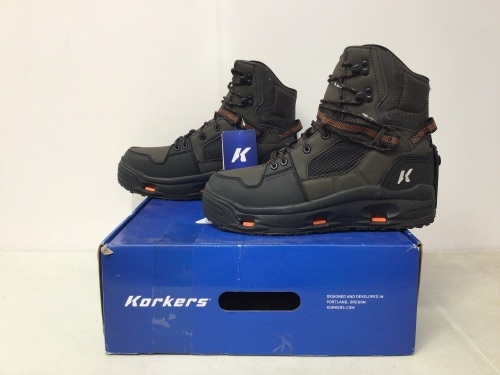 Korkers Men's Wading Boots, 12, E-Comm Return, Retail $190.00 - Lot 370