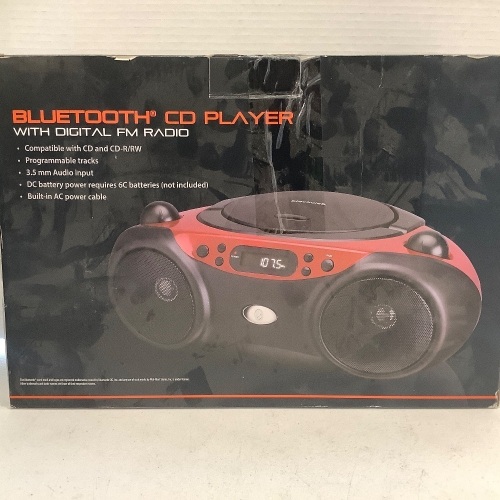 Portable Radio w/ Bluetooth & CD Player, Powers Up, E-Comm Return - Lot 756