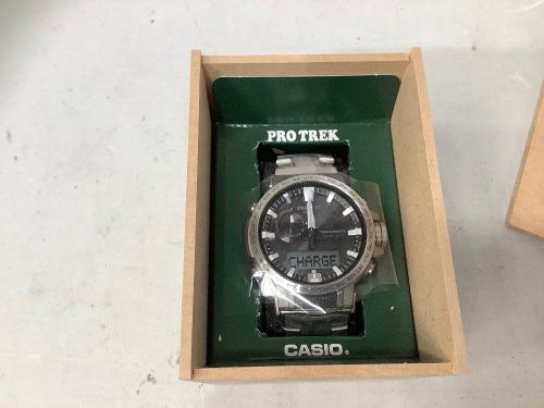 Casio Pro Trek Mens Watch, Untested, Appears New, Retail 299.00 - Lot 115