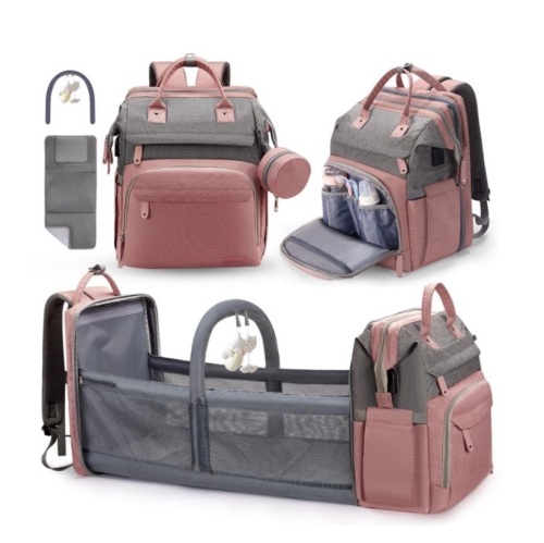 DerJunstar Diaper Bag Backpack with Changing Station, Appears New, Retail 46.99 - Lot 29