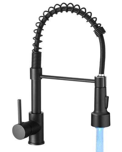 OWOFAN Kitchen Faucet with Sprayer/ LED Light, Appears New, Retail 83.94 - Lot 233