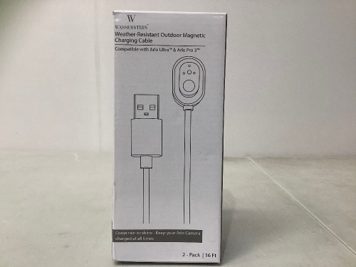 Wasserstein Outdoor Magnetic Charging Cable for Arlo, 2 Pack, Appears new, Retail 29.99 - Lot 194