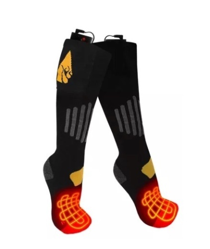 ActionHeat AA Battery-Heated Cotton Socks, L/XL, Powers Up, E-Commerce Return, Retail 39.99 - Lot 109
