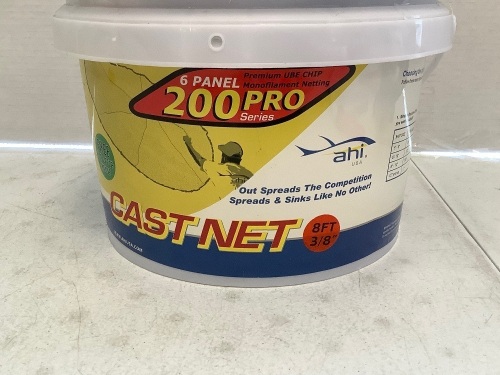 Ahi USA 200 Pro Series 6 Panel Cast Net, E-Commerce Return, Retail 131.99 - Lot 620