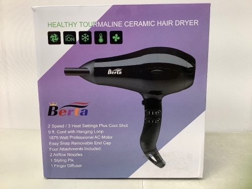 Berta Hair Dryer, Untested, E-Commerce Return - Lot 58