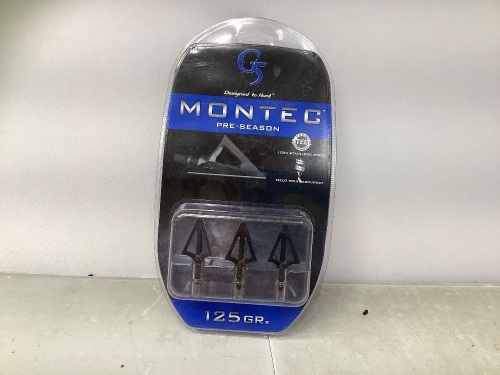 G5 Outdoors Pre-Season Montec Broadheads, E-Commerce Return, Retail 34.99 - Lot 104