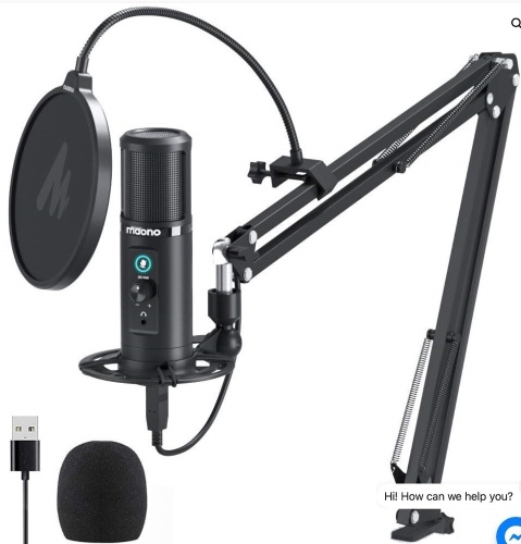 MAONO USB Microphone, Untested, E-Commerce Return, Retail 85.66 - Lot 463