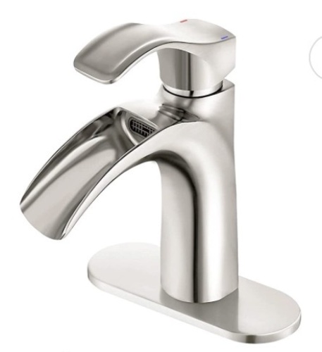 Yodel Brushed Nickel Bathroom Faucet, Appears New, Retail 45.00 - Lot 204