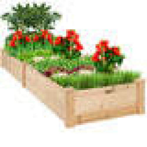 8x2ft Wooden Raised Garden Bed Planter for Garden, Lawn, Yard - Lot 2058