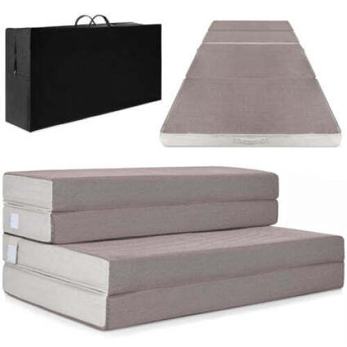 Folding Portable Mattress Topper w/ Plush Foam - 4in - Lot 2066