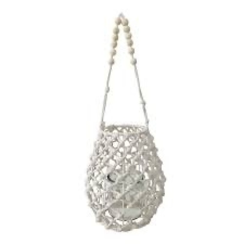 9" Cotton Rope & Iron Votive Lantern by Ashland - Lot 2280