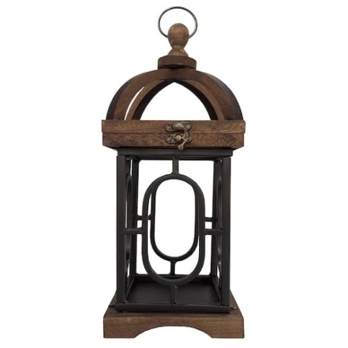 12.6" Wood & Metal Lantern - Lot 2351