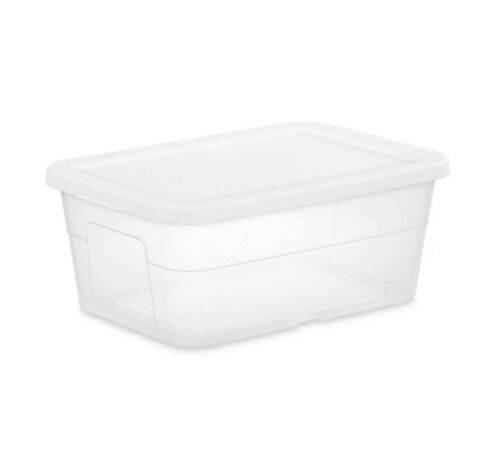Case of (12) 16qt Clear Storage Box with Lid - Lot 245