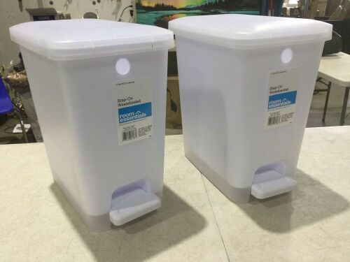 Case of (2) Clear 2.7gal Step Trash Can - Lot 475