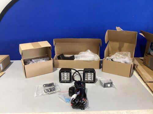 Lot of (6) Fog LED Light Pods Lower Bumper Bracket for 2017+ Ford F150 Raptor - Lot 710