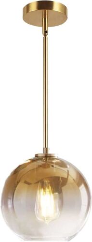 KCO Lighting Modern Gold Glass Globe Pendant Light - Lot 733