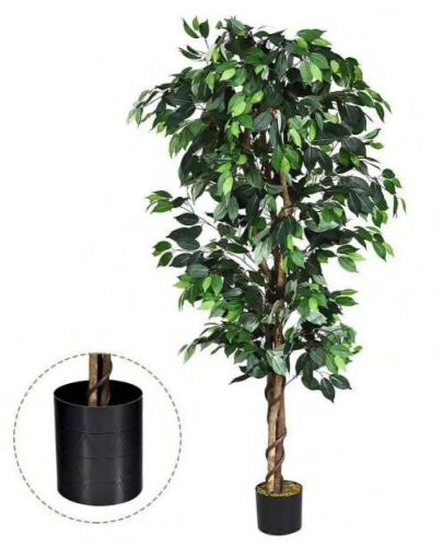 6 ft. Artificial Ficus Silk Tree  - Lot 825