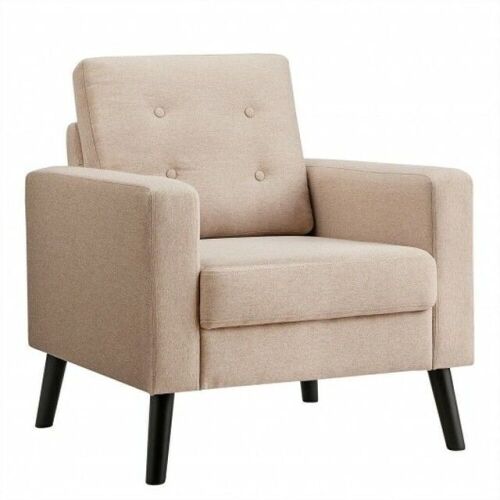 Modern Tufted Accent Chair w/ Rubber Wood Legs - Lot 122