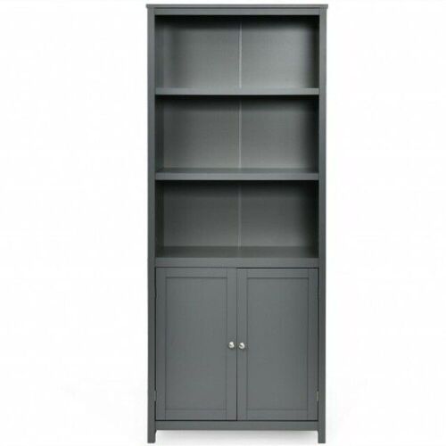 Wooden Standing Display Bookcase with Doors - Lot 515