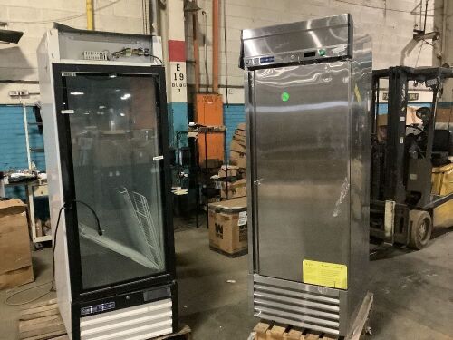 Central Exclusive 69K-117 Swing Glass Door Freezer & Kratos Refrigeration 69K-765HC Commercial Freezer - For Parts or Repair - Lot 161
