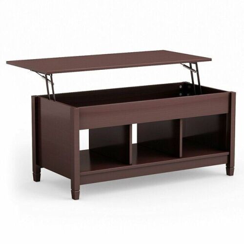 Lift Top Coffee Table With Hidden Storage Compartment-Coffee  - Lot 159