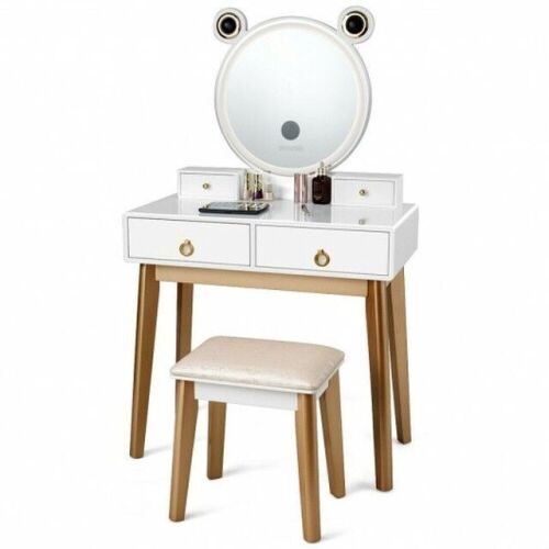 Vanity Table Touch Screen Dimming Mirror with Bluetooth Speakers  - Lot 138