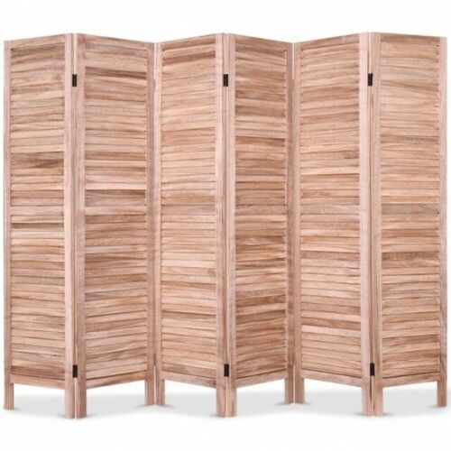 6 Panels Classic Venetian Wooden Slat Room Screen - Lot 544