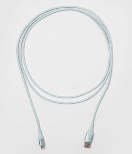 Case of (12) heyday 6' Lightning to USB-A Round Cable, Aqua - Lot 684