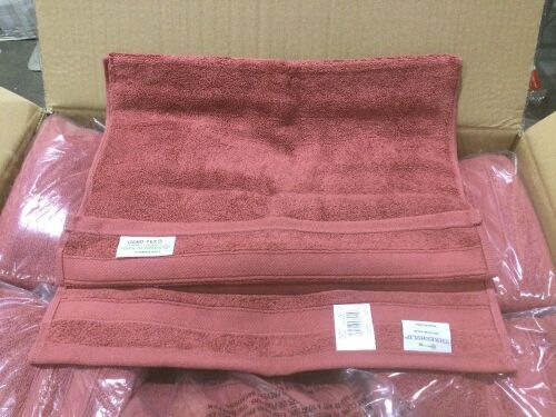 Case of Threshold Performance Hand Towels, Red  - Lot 254