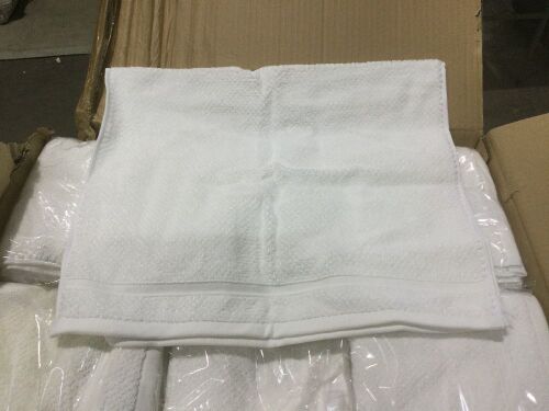 Case of Threshold Performance Texture Hand Towels, White  - Lot 365