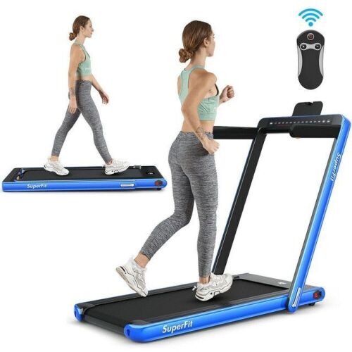 2 In 1 Folding Treadmill Dual Display with Bluetooth Speaker - Lot 540