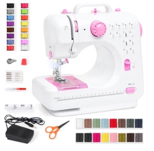 6V Portable Foot Pedal Sewing Machine w/ 12 Stitch Patterns,E COMMERCE RETURN  - Lot 49