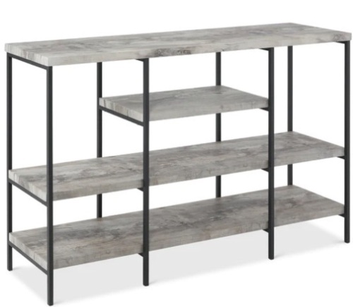 4-Tier Industrial Console Table w/ Tall Shelf Space - 55in,APPEARS NEW - Lot 62